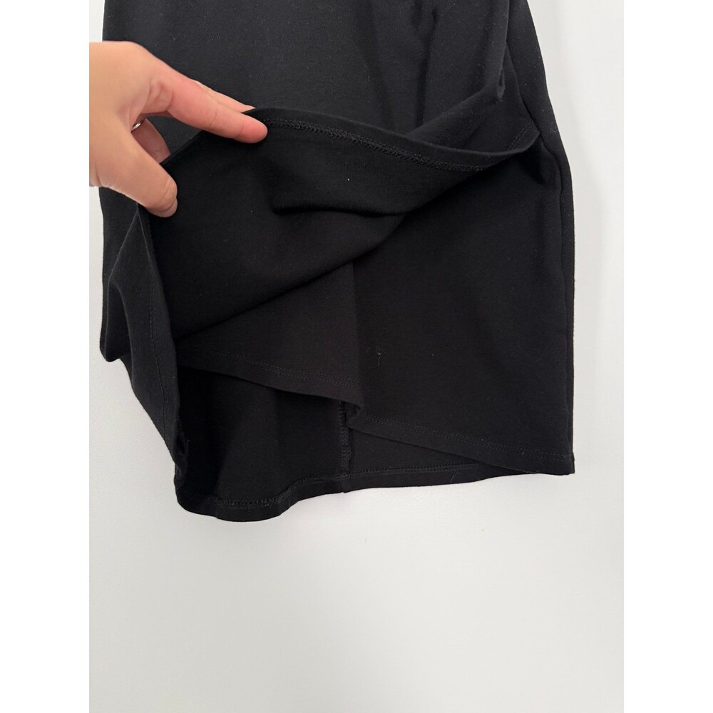 Lulus Black Sleeveless V-Neck Ruched Knee-Length Dress - Small - Picture 3 of 6